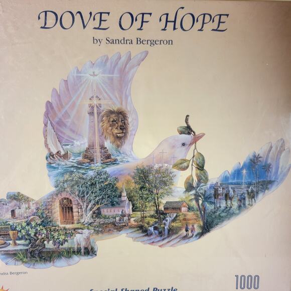 Dove of Hope Jigsaw Puzzle 1000 Piece Sandra Bergeron 2001 New Sealed SunsOut - Picture 13 of 14